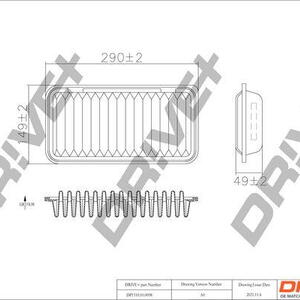 Vzduchový filtr DRIVE DP1110.10.0098