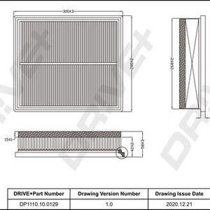 Vzduchový filtr DRIVE DP1110.10.0129