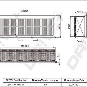 Vzduchový filtr DRIVE DP1110.10.0149