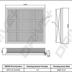 Vzduchový filtr DRIVE DP1110.10.0156