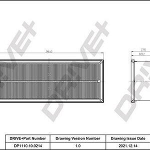 Vzduchový filtr DRIVE DP1110.10.0214