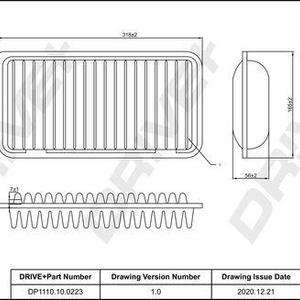 Vzduchový filtr DRIVE DP1110.10.0223