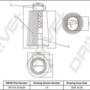 Vzduchový filtr DRIVE DP1110.10.0229