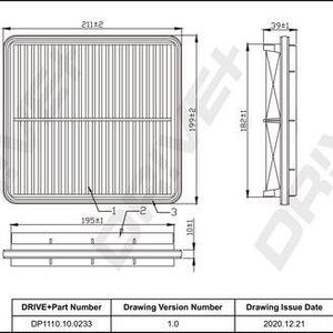 Vzduchový filtr DRIVE DP1110.10.0233