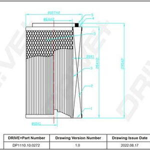 Vzduchový filtr DRIVE DP1110.10.0272