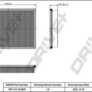 Vzduchový filtr DRIVE DP1110.10.0297