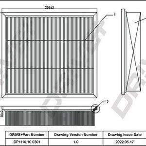 Vzduchový filtr DRIVE DP1110.10.0301