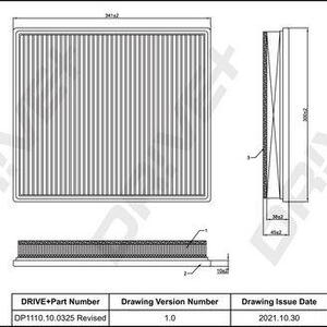 Vzduchový filtr DRIVE DP1110.10.0325