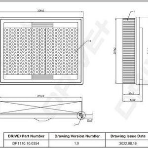 Vzduchový filtr DRIVE DP1110.10.0354