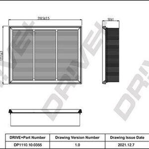 Vzduchový filtr DRIVE DP1110.10.0355