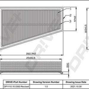 Vzduchový filtr DRIVE DP1110.10.0363