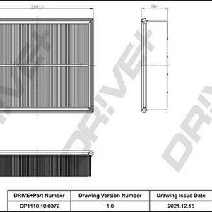 Vzduchový filtr DRIVE DP1110.10.0372