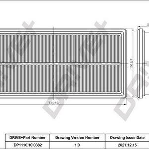 Vzduchový filtr DRIVE DP1110.10.0382