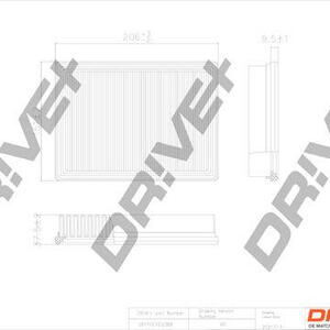 Vzduchový filtr DRIVE DP1110.10.0388
