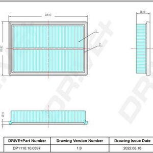 Vzduchový filtr DRIVE DP1110.10.0397