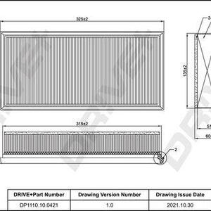 Vzduchový filtr DRIVE DP1110.10.0421