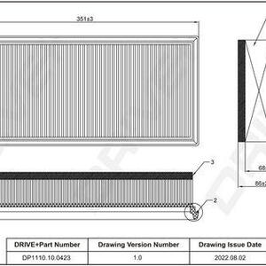 Vzduchový filtr DRIVE DP1110.10.0423
