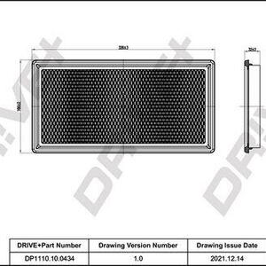 Vzduchový filtr DRIVE DP1110.10.0434