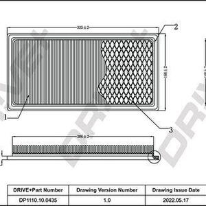 Vzduchový filtr DRIVE DP1110.10.0435
