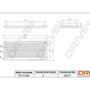 Vzduchový filtr DRIVE DP1110.10.0446
