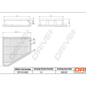 Vzduchový filtr DRIVE DP1110.10.0452