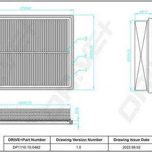 Vzduchový filtr DRIVE DP1110.10.0482