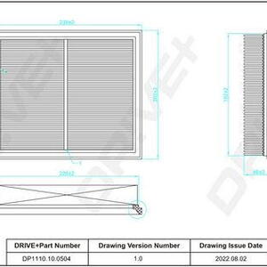 Vzduchový filtr DRIVE DP1110.10.0504