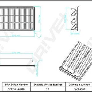 Vzduchový filtr DRIVE DP1110.10.0520