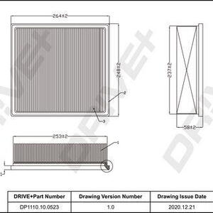 Vzduchový filtr DRIVE DP1110.10.0523