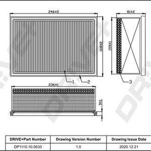 Vzduchový filtr DRIVE DP1110.10.0533