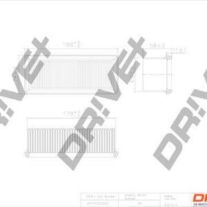 Vzduchový filtr DRIVE DP1110.10.0535