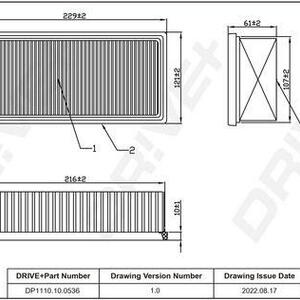 Vzduchový filtr DRIVE DP1110.10.0536