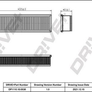 Vzduchový filtr DRIVE DP1110.10.0538