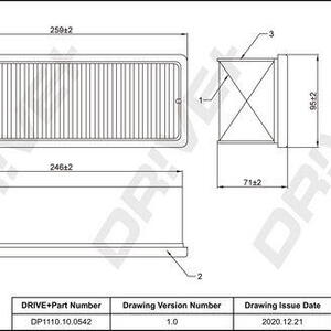 Vzduchový filtr DRIVE DP1110.10.0542