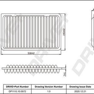 Vzduchový filtr DRIVE DP1110.10.0572