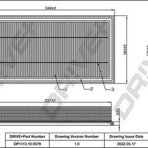 Vzduchový filtr DRIVE DP1110.10.0579