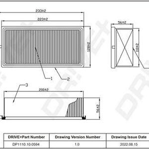 Vzduchový filtr DRIVE DP1110.10.0594