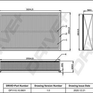 Vzduchový filtr DRIVE DP1110.10.0601