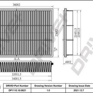 Vzduchový filtr DRIVE DP1110.10.0621