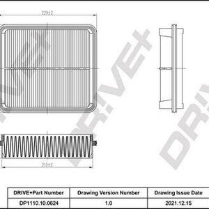 Vzduchový filtr DRIVE DP1110.10.0624