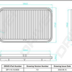 Vzduchový filtr DRIVE DP1110.10.0630