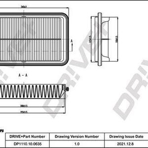 Vzduchový filtr DRIVE DP1110.10.0635