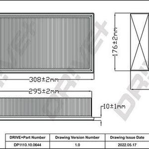 Vzduchový filtr DRIVE DP1110.10.0644