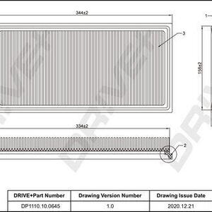 Vzduchový filtr DRIVE DP1110.10.0645