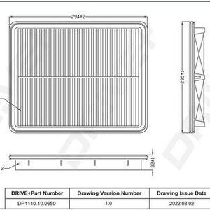 Vzduchový filtr DRIVE DP1110.10.0650