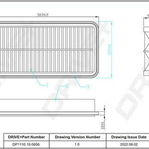 Vzduchový filtr DRIVE DP1110.10.0656