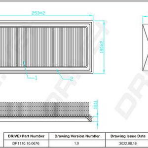 Vzduchový filtr DRIVE DP1110.10.0676