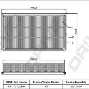 Vzduchový filtr DRIVE DP1110.10.0690