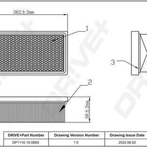 Vzduchový filtr DRIVE DP1110.10.0693