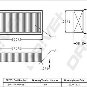 Vzduchový filtr DRIVE DP1110.10.0695